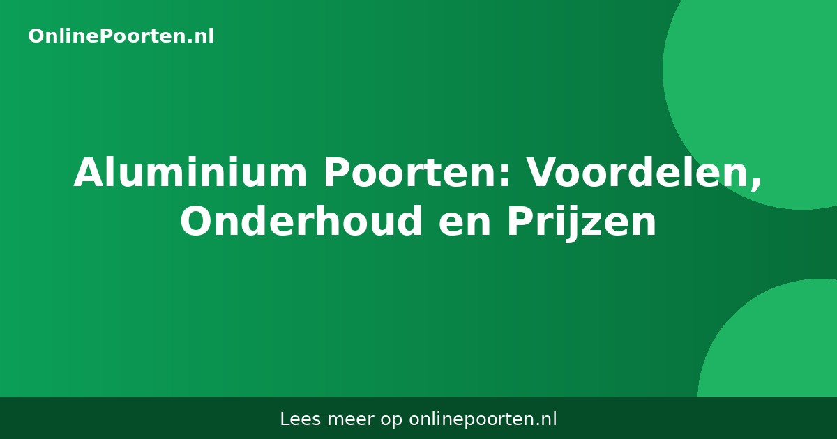 aluminium poorten
