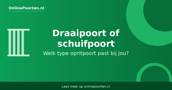 Draaipoort of schuifpoort: welk type opritpoort past bij jou?