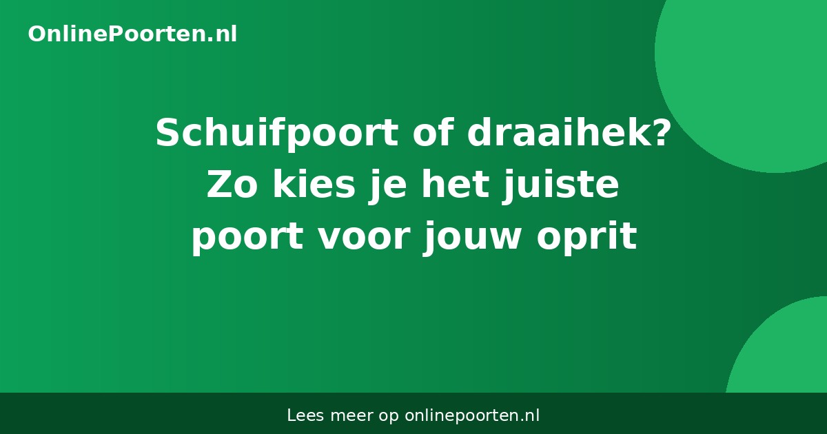 schuifpoort