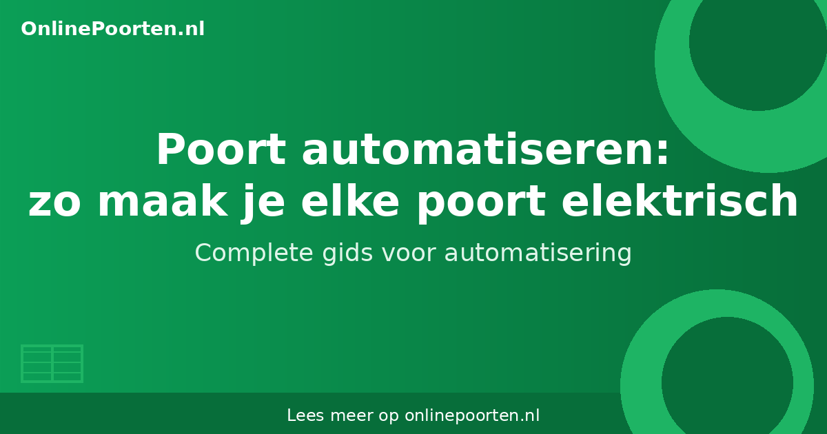 poort automatiseren